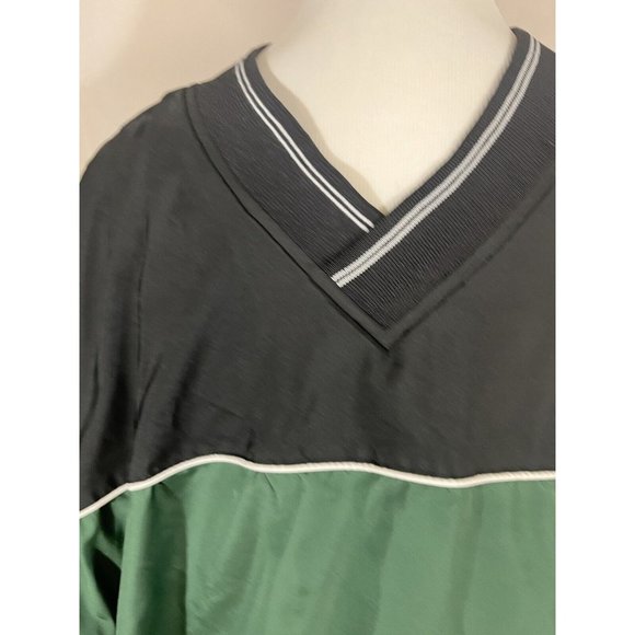 Mizuno Men's Athletic Pullover  Large V Neck Green  With Toggle Waist Lined - Picture 5 of 16